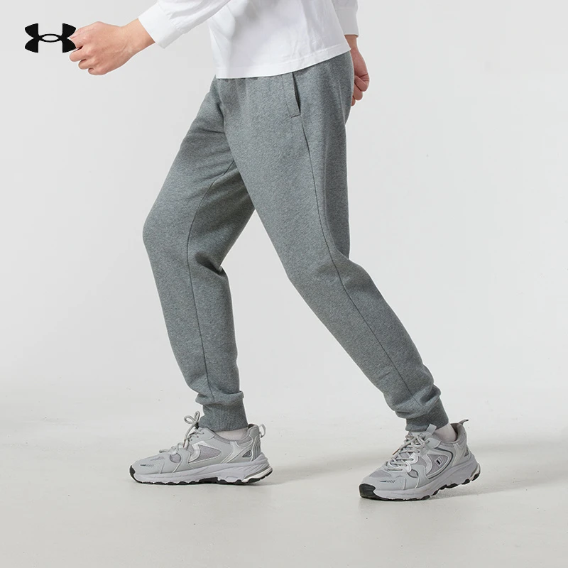 UA安德玛抓绒长裤男裤2025冬季户外休闲健身裤舒适跑步训练运动裤