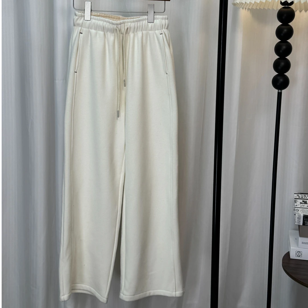 南油特价女款加绒休闲裤卫裤纯色舒适阔腿裤百搭保暖时尚