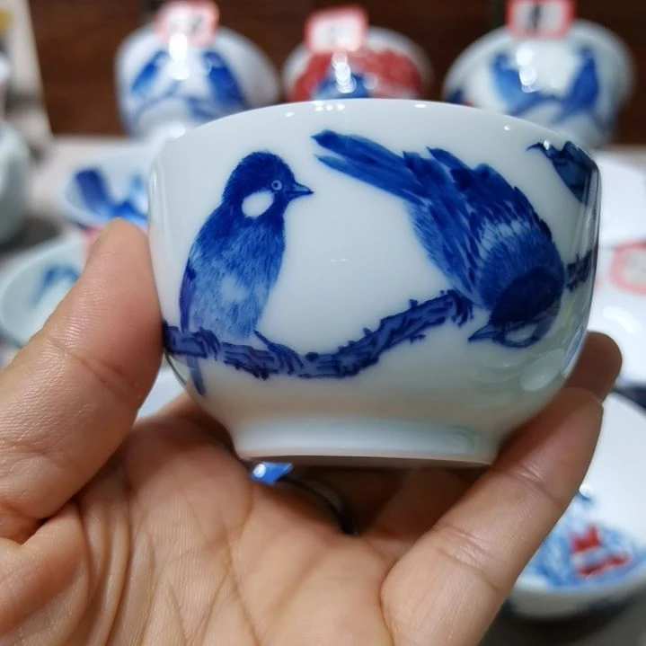 奇***生杯张学鸿老师青花微瑕