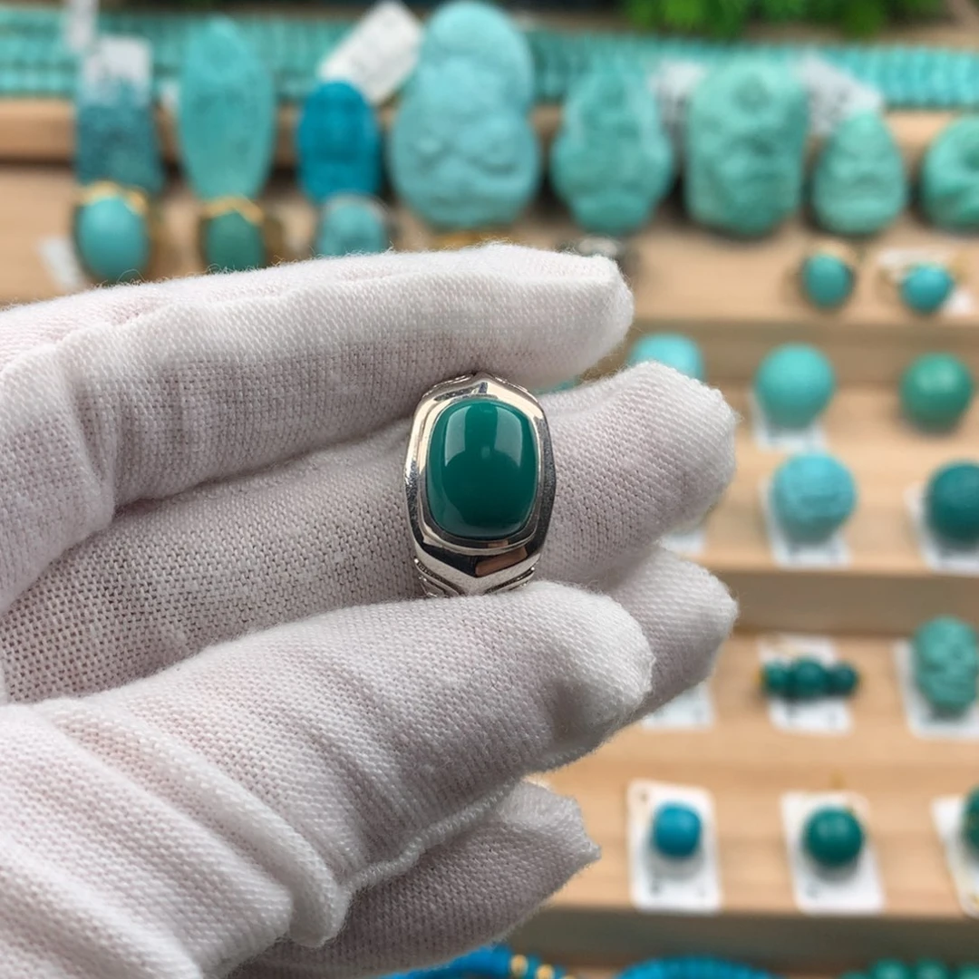 绿松石配饰银S925镶嵌