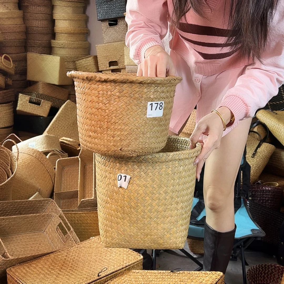 编织带草编包/草编收纳盒微瑕疵