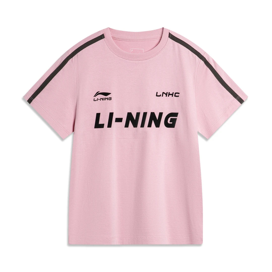 李宁官方店旗舰店夏季透气短袖t恤女款美式亲肤百搭运动服AHSU712