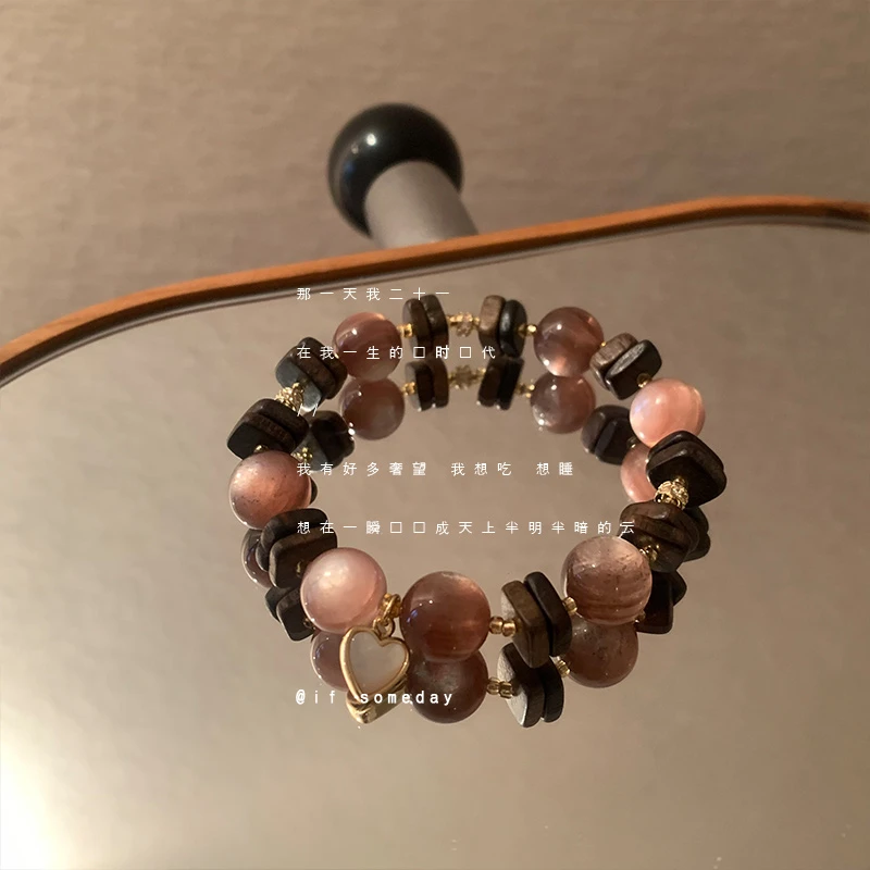 合金莫桑石手链 【爱心*KT】小众百搭设计感时尚个性手链