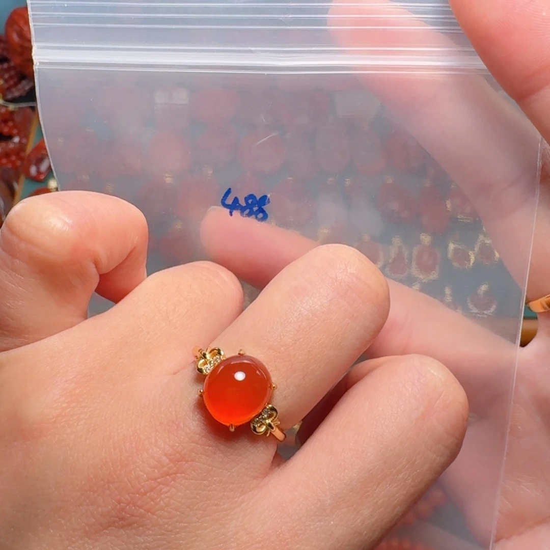 南红玛瑙南红银S925镶嵌