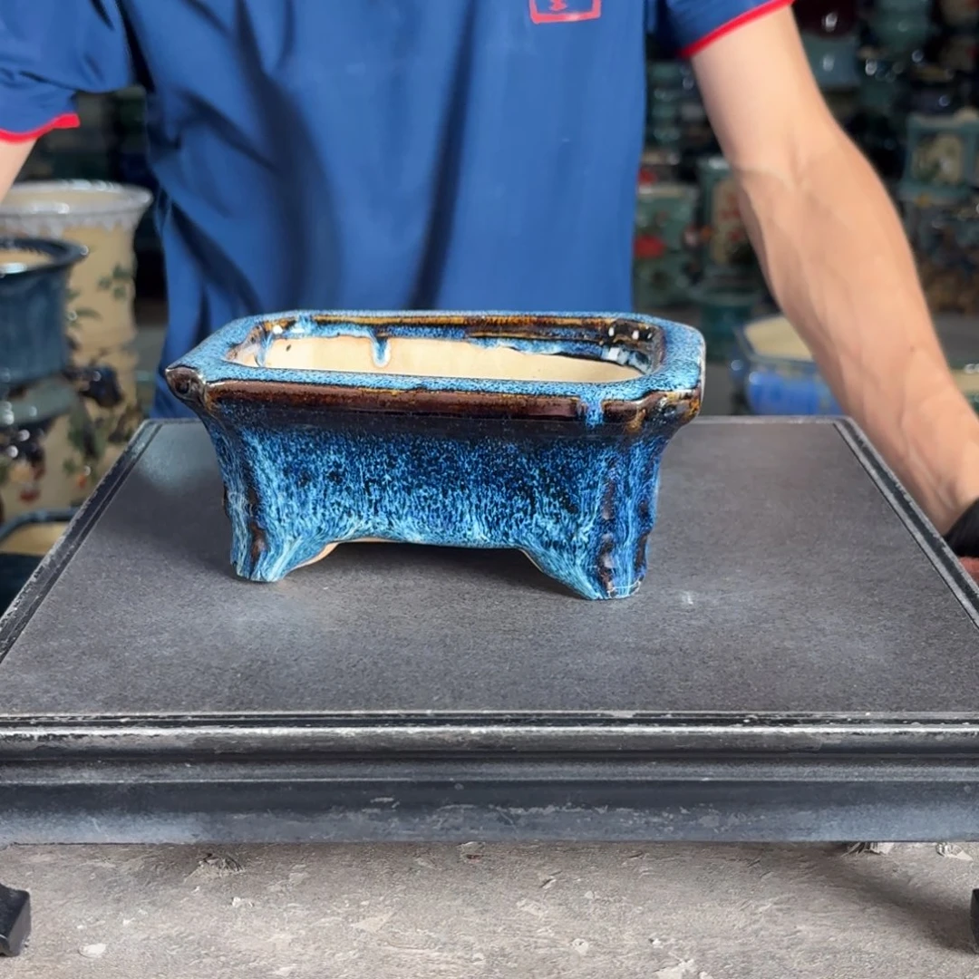 一风堂石湾花盆 内13*8*4微瑕