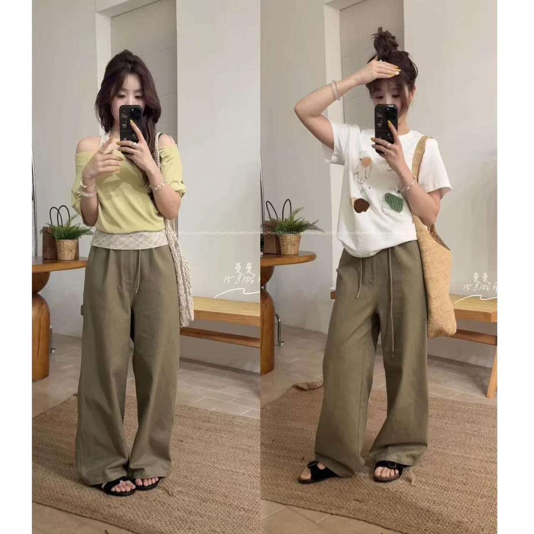 【mooi】'诺丁山'夏季新款韩版ins风小众设计感休闲裤