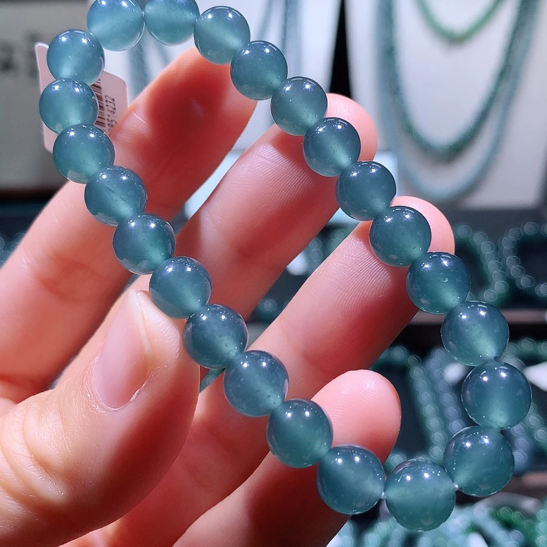 未镶嵌手链翡翠天然a货翡翠手串8mm