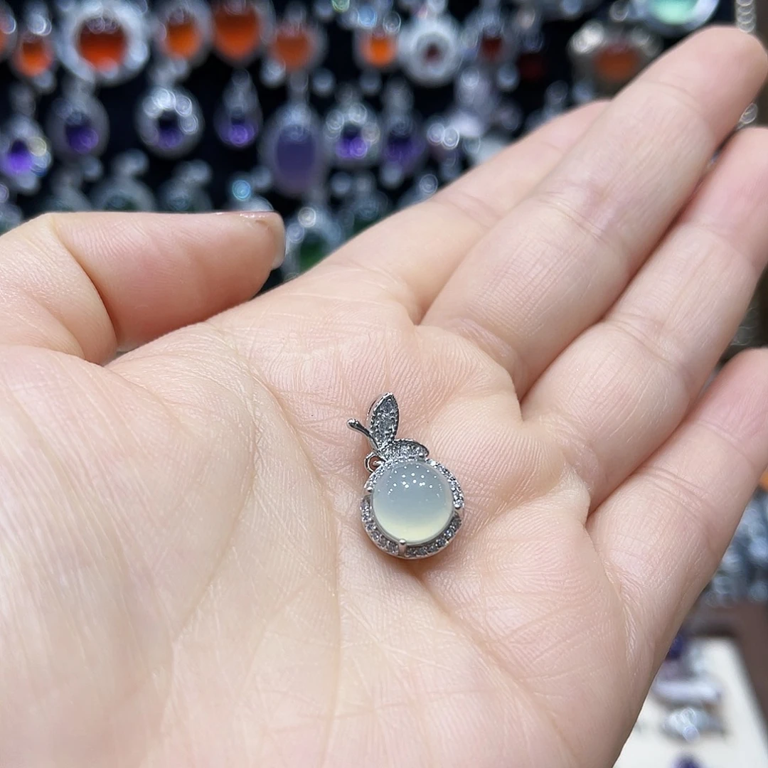 蛇纹石玉银S925镶嵌戒指