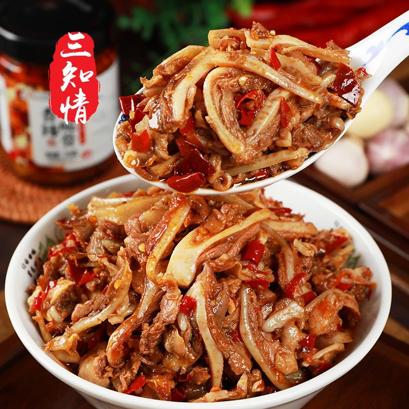 三知情 香辣脆骨238克/瓶 湖南风味微辣有嚼劲开盖即食味鲜