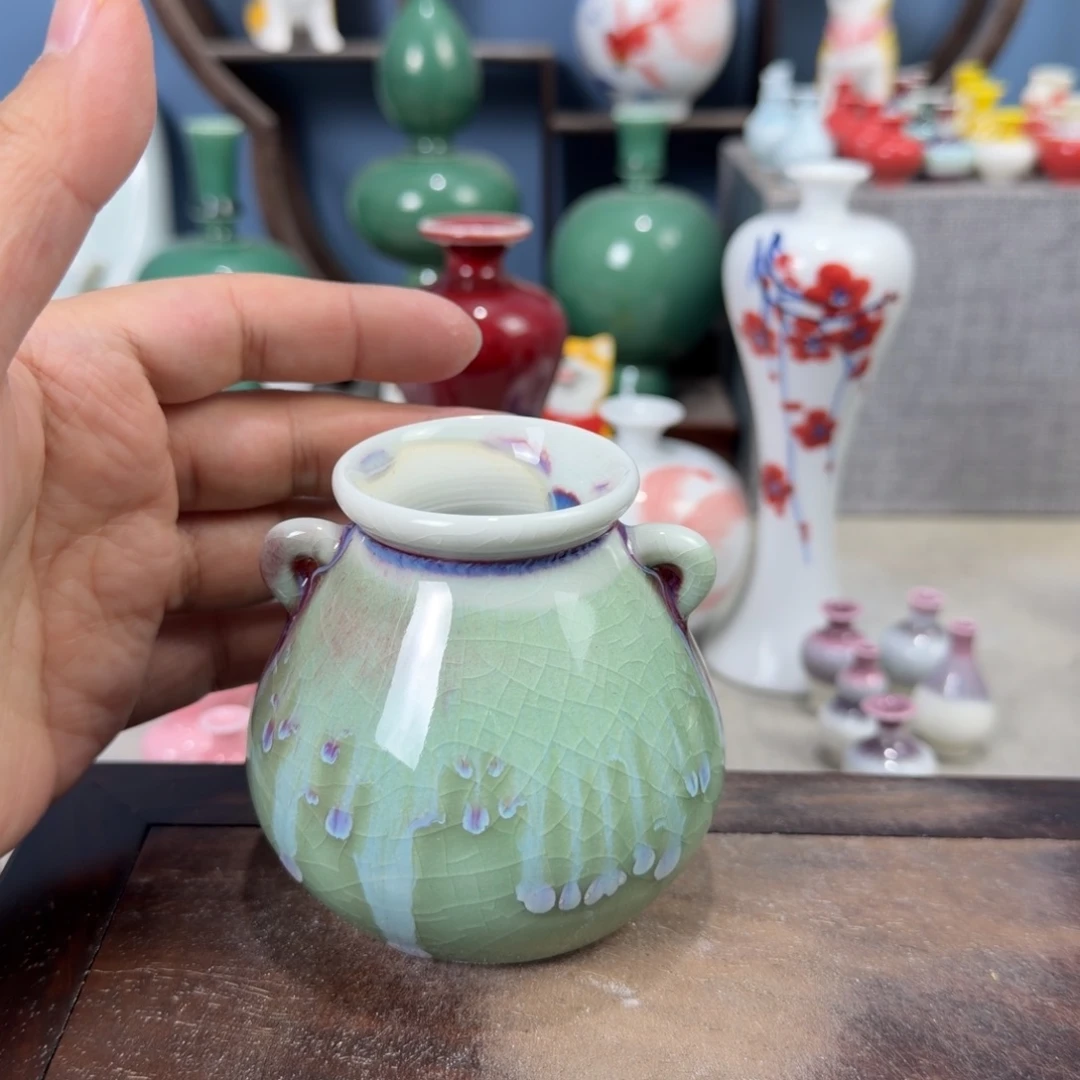 陶瓷手工小花器摆件