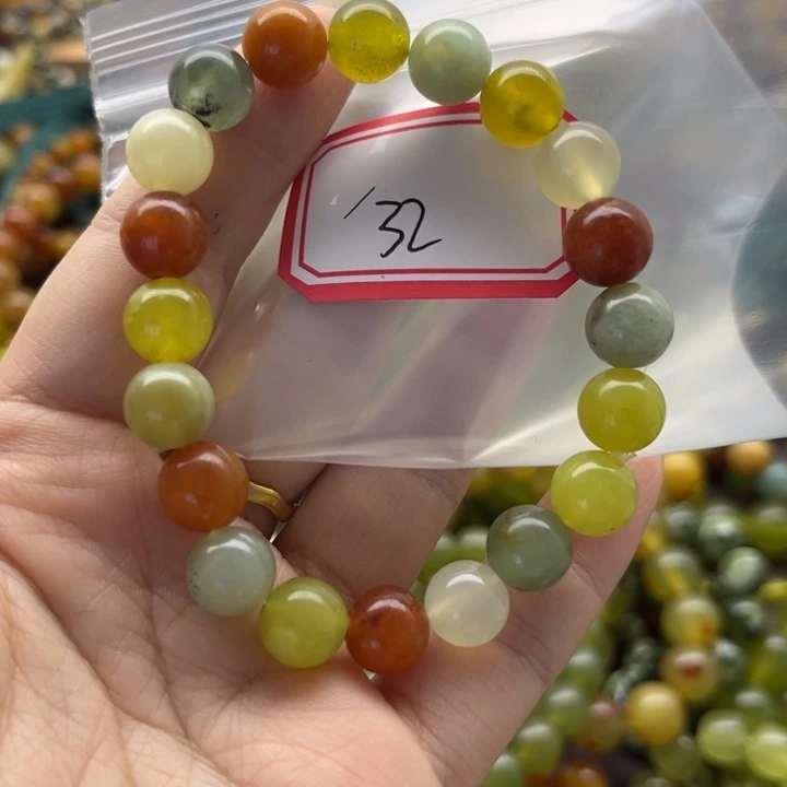 未镶嵌蛇纹石玉手链