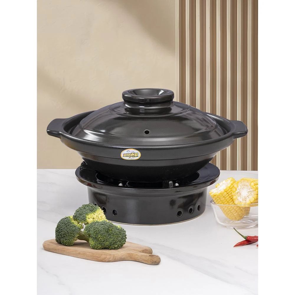 郸韵商用砂锅耐高温干烧不裂黄焖鸡煲仔饭大盘鸡酒精炉砂锅菜专用