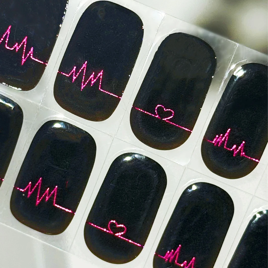 【Loomi暗夜心跳】黑色玫粉甜酷个性UV凝胶甲贴穿戴软甲光疗软甲