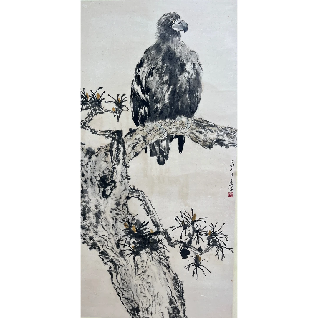 Lot 1341 杨善深《雄鹰图》136cm*67cm