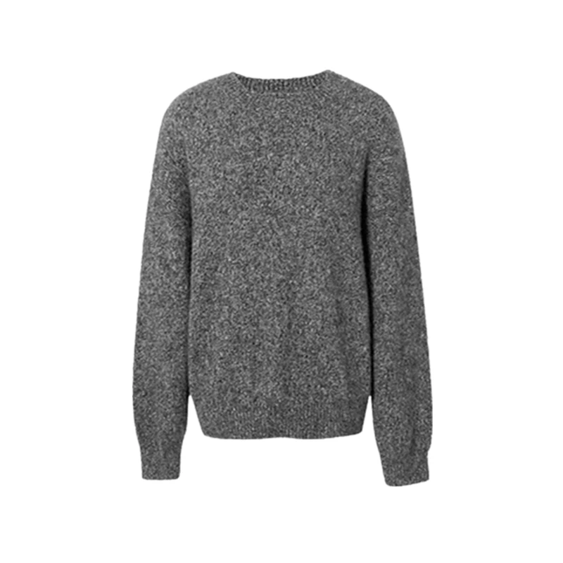 MM商场同款2025冬季新款宽松慵懒风圆领针织衫女毛衣上衣3611