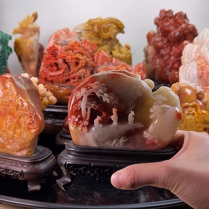 寿山石香山雅聚摆件