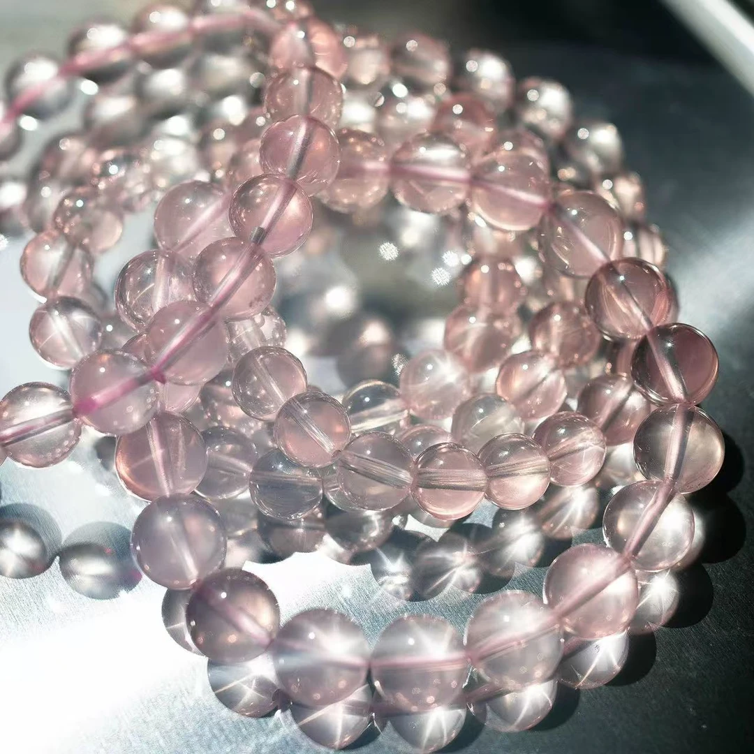 【玖笙】天然粉水晶 莫桑比克 星光粉水晶多尺寸 多样性发其一