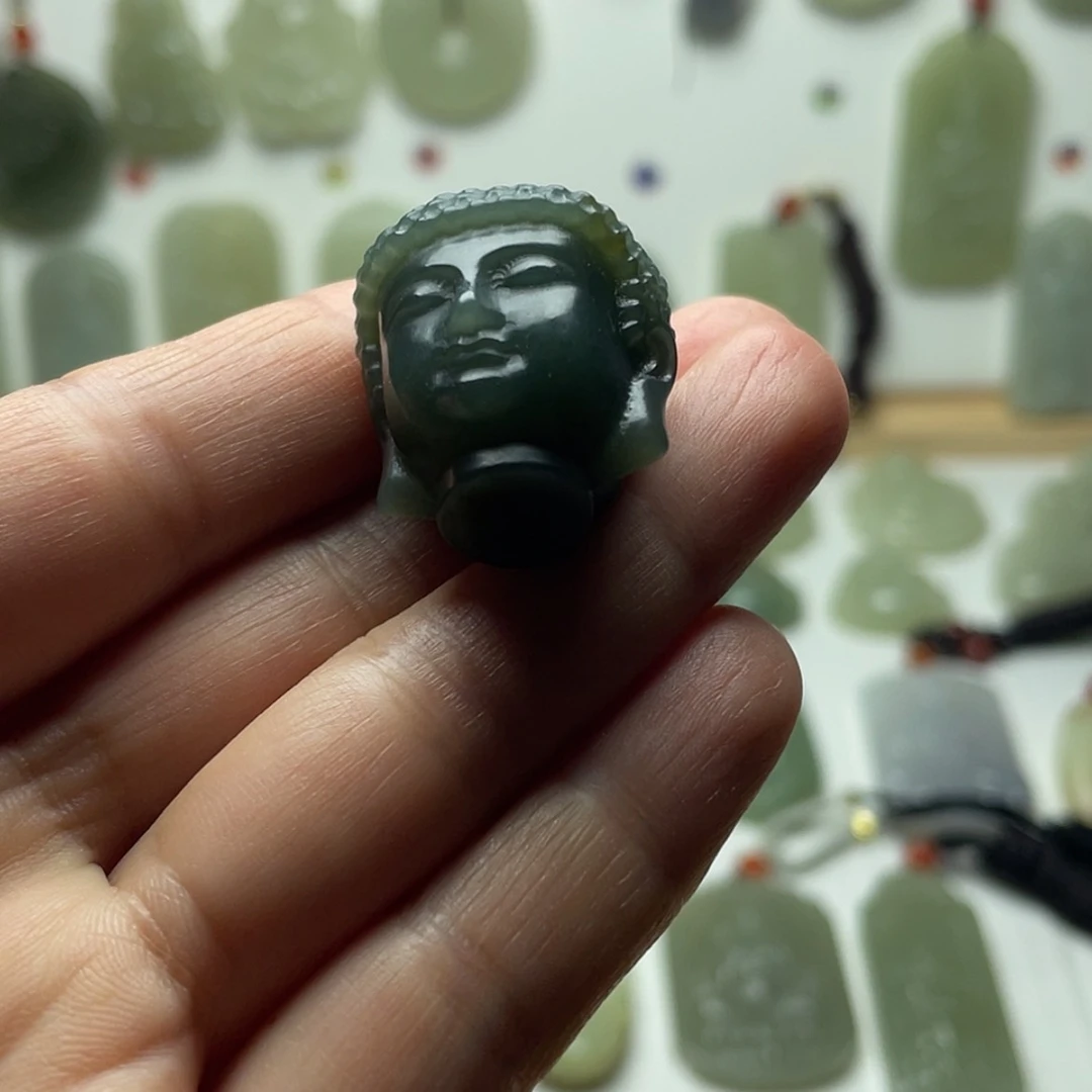 【闪购商品】纯手工雕刻佛头吊坠