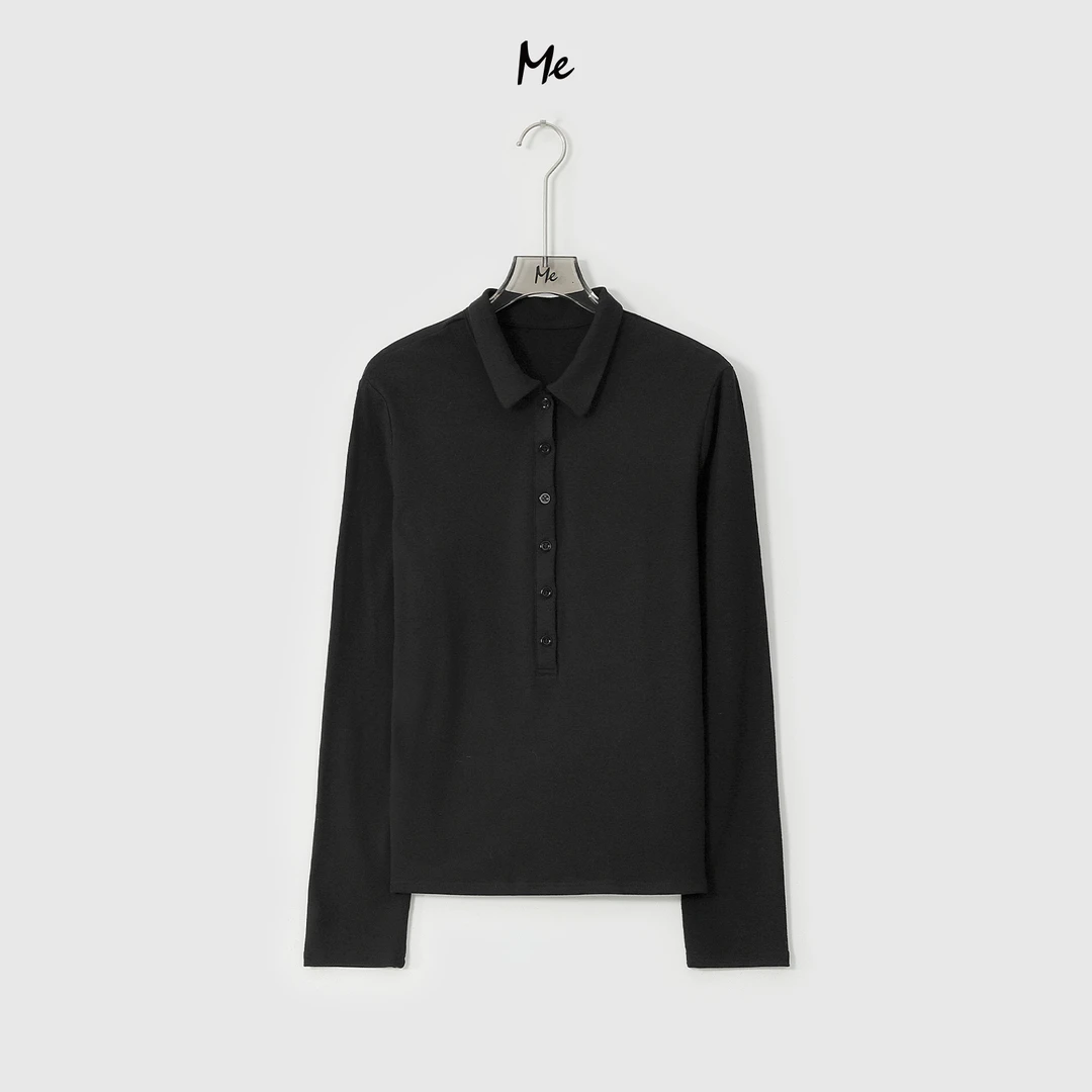 ME【baby柔POLO】阿拉善山羊绒巨软糯叽叽时尚百搭打底上衣MESA2957