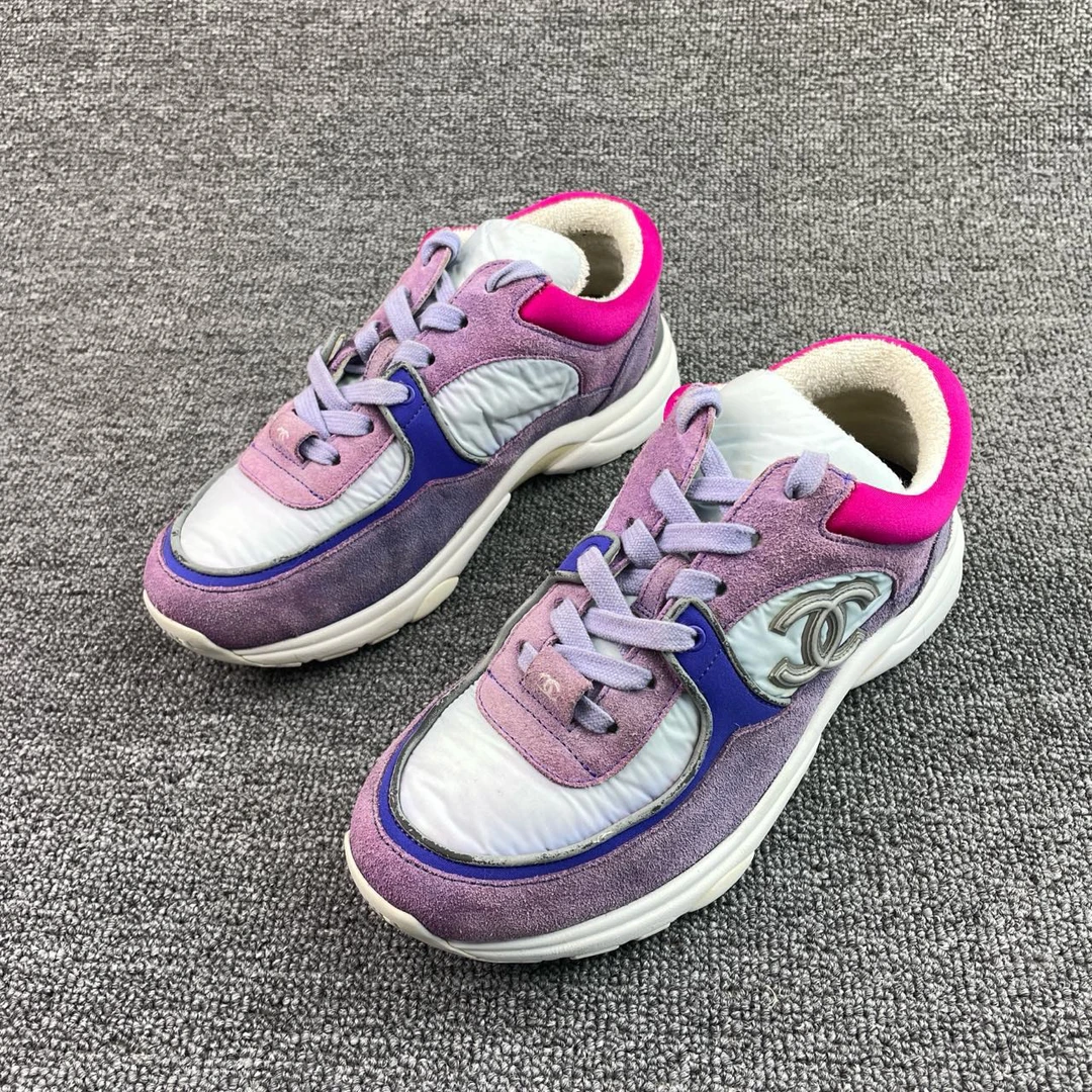 95新 Chanel/香奈儿 粉紫色运动鞋 36码