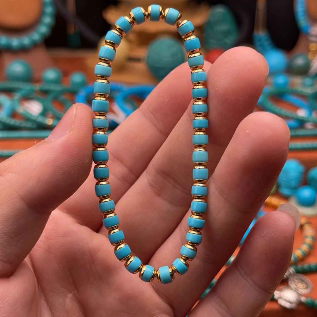 18K金镶嵌绿松石珠宝奇石