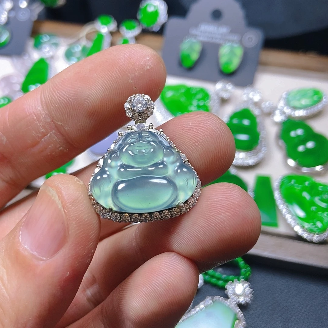 翡翠银S925镶嵌吊坠(不含链)740吊坠