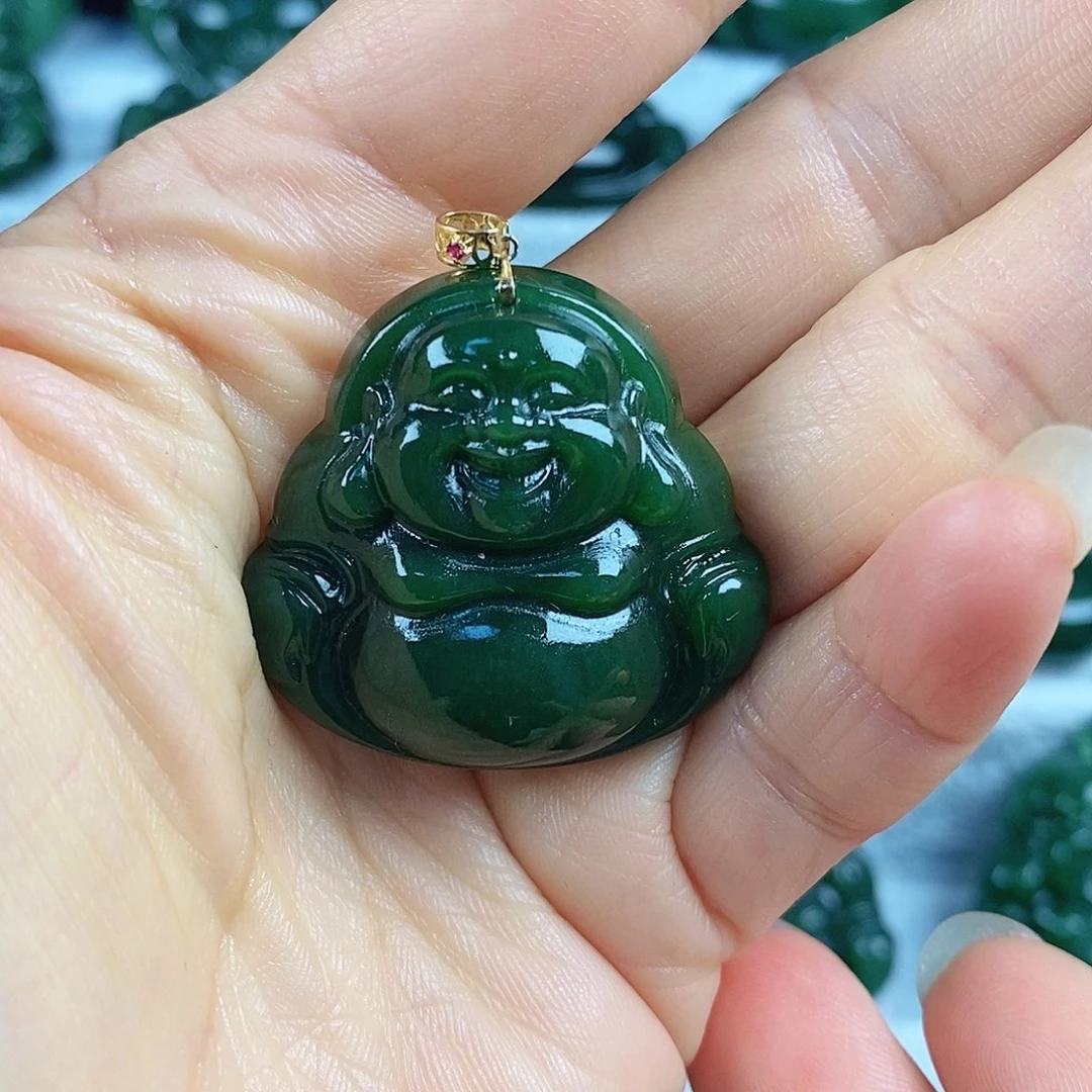 和田玉（碧玉）未镶嵌吊坠(不含链)