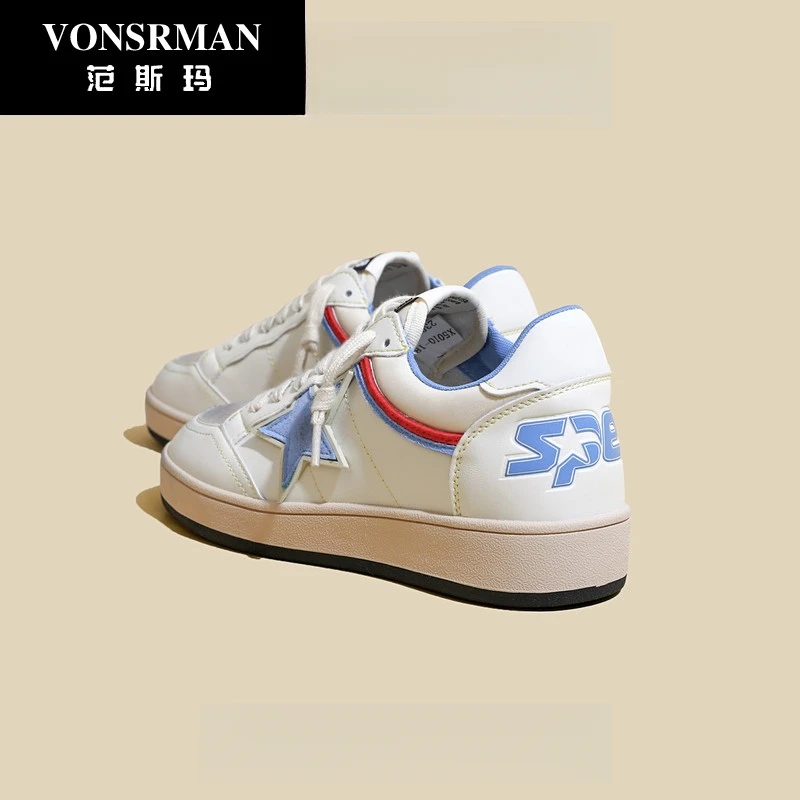 韩版德训板鞋2025春季新款时尚舒适增高小白鞋鞋子女ins潮牌百搭