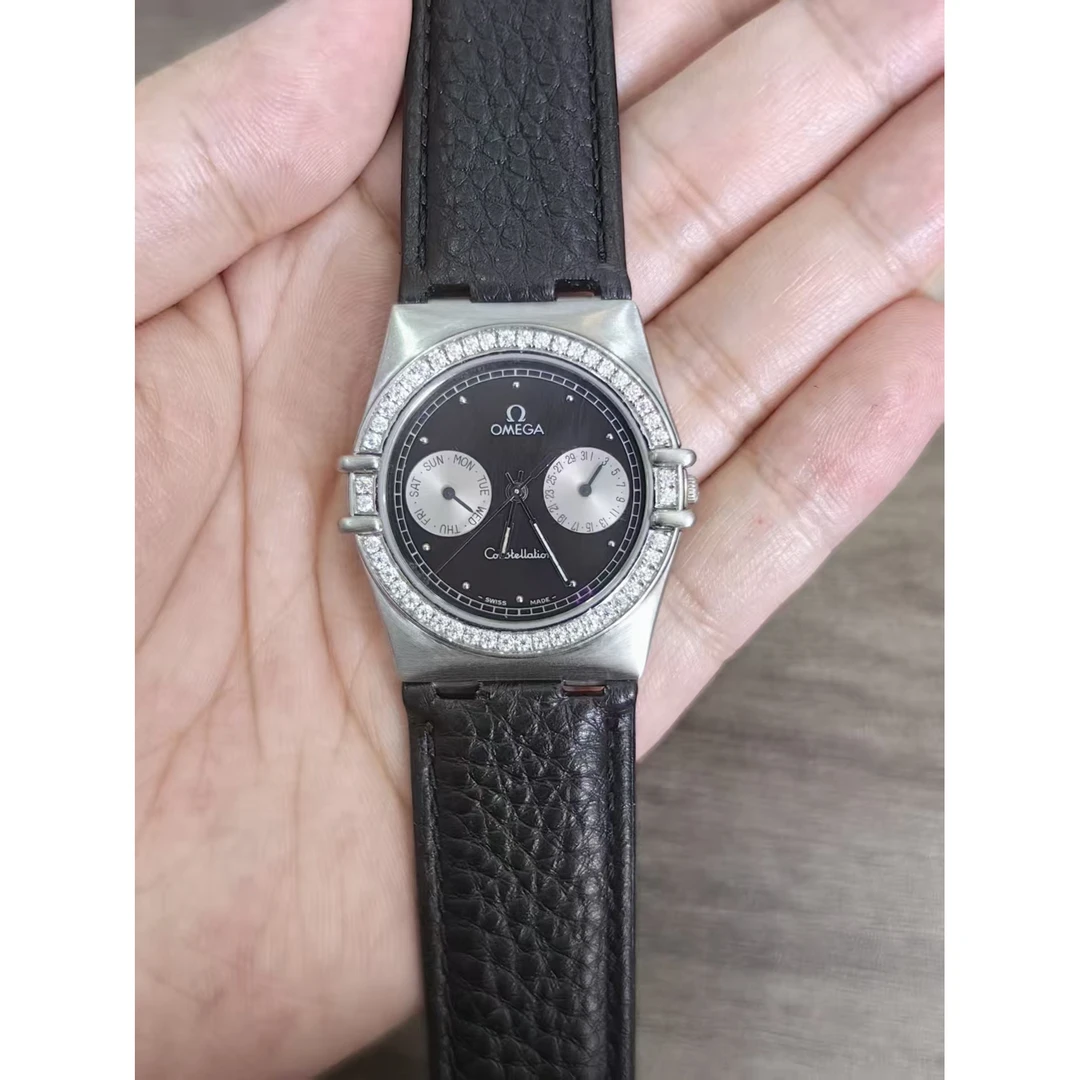 95新 Omega/欧米茄 32.5mm 星座后镶钻石英女表福利款不参与换款