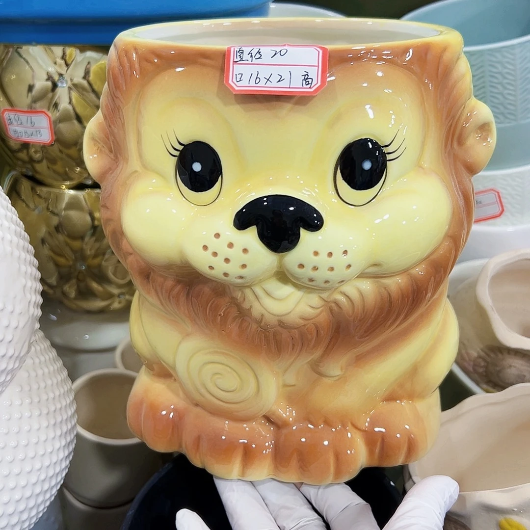 有孔外贸尾单陶瓷花盆凑单10米包邮