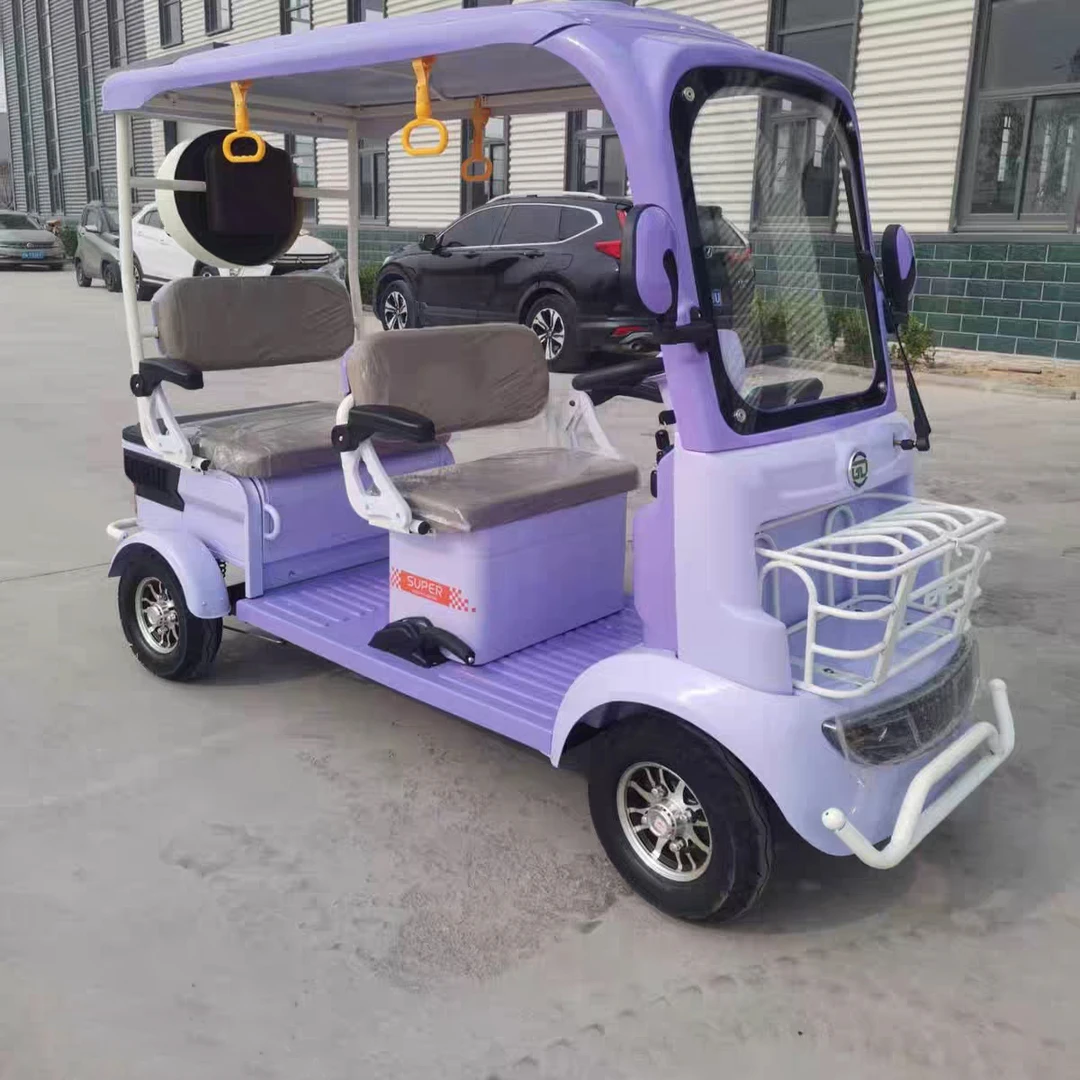 小巴士a7电动四轮车老人助力车客货两用老年代步电瓶车带娃带棚