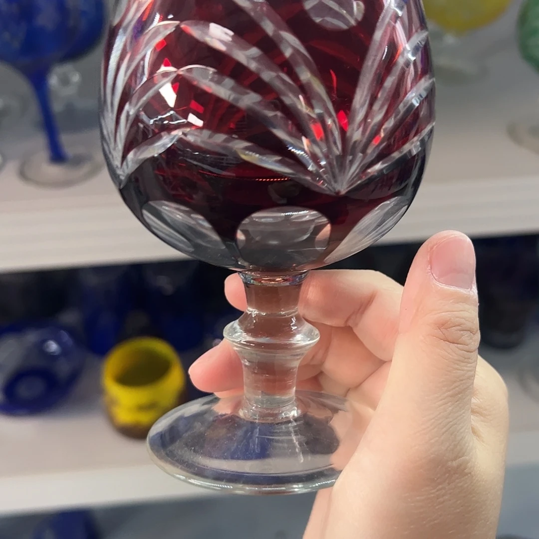 水晶玻璃平底款微瑕一个