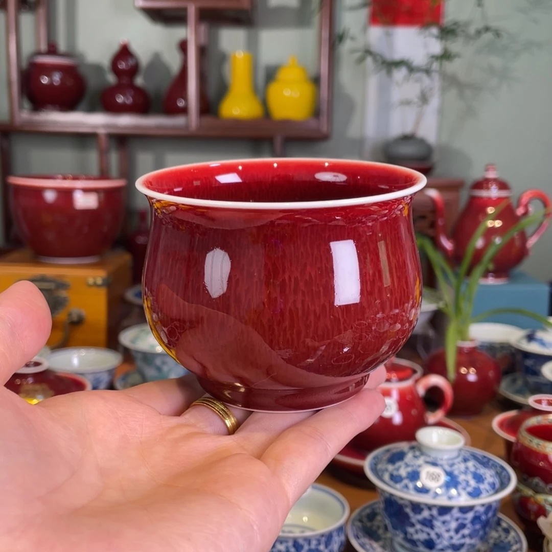 清欢雅玩原矿郎红福利大福桶杯