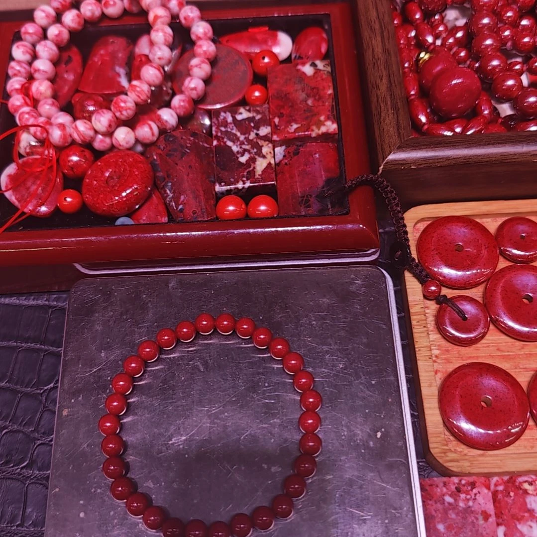 天然辰砂卡6紫金沙单圈