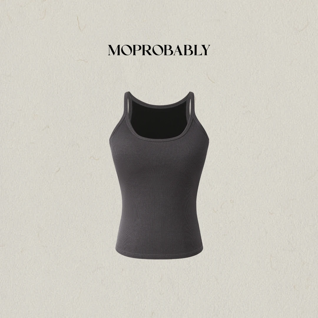 Moprobably李予诺「乔型背心」美式酷辣风工字背带胸垫背心L5246030