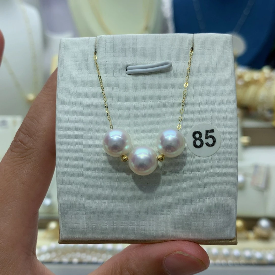 海水珍珠18K金镶嵌项链