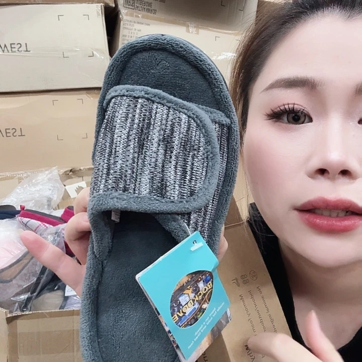 棉化纤灰色盒装漏脚趾38-39码