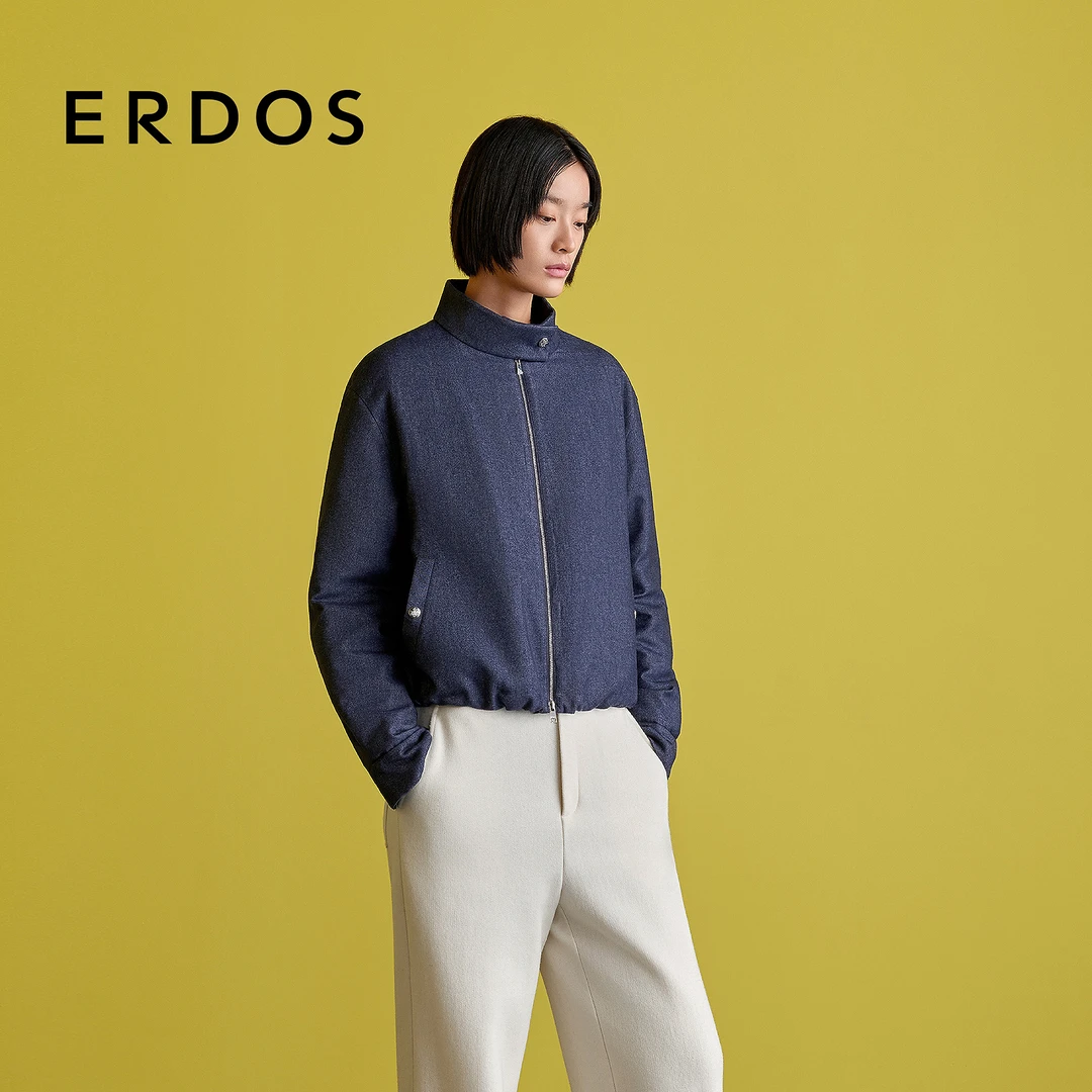 ERDOS 精纺绒毛磨毛原色牛仔棉服【榛果太妃】25年秋冬新品