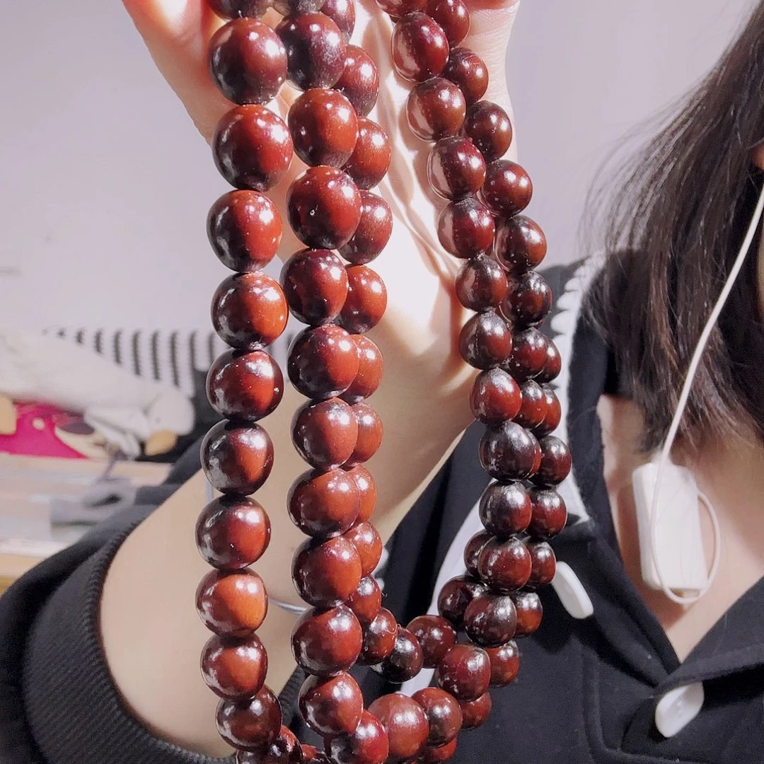 ༄***吊坠草珠菩提无患子陈年红籽水滴形108颗手持