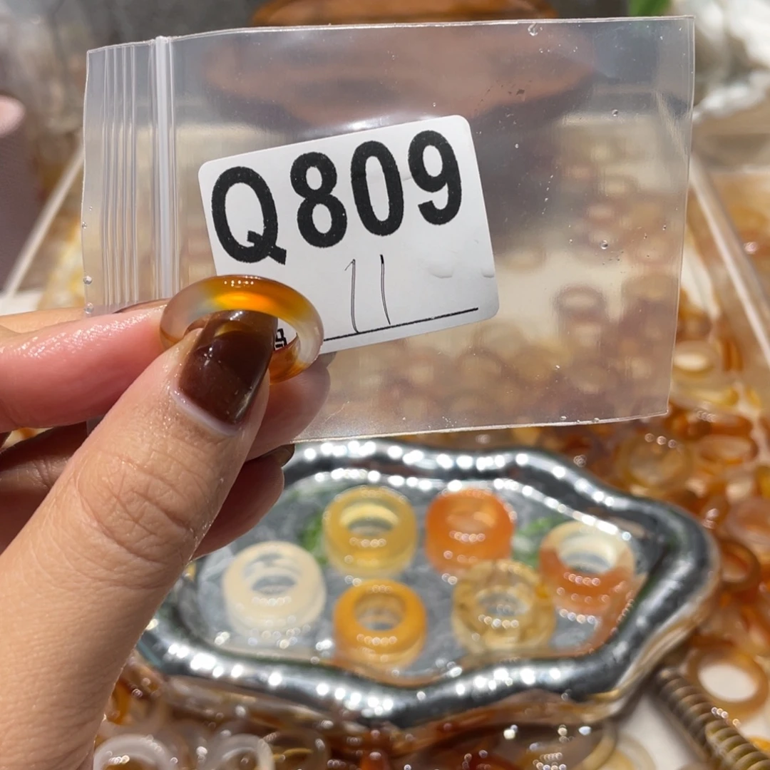 玛瑙/玉髓未镶嵌戒指809