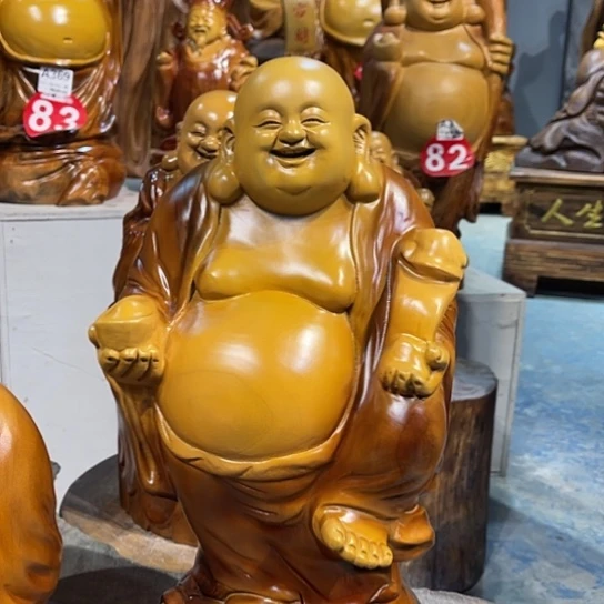 心***静香樟木香樟木雕刻人物摆件