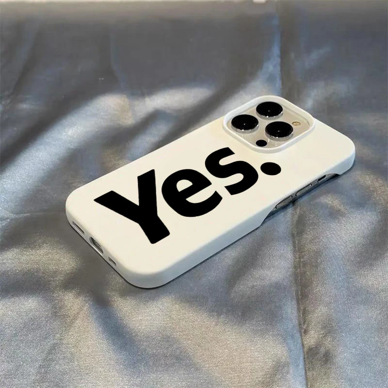 英文yes半包款软壳适用苹果16/15promax手机壳iphone14/12/11/13