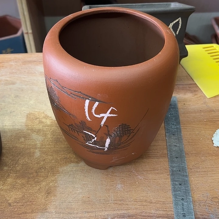 紫砂花盆，透气花盆