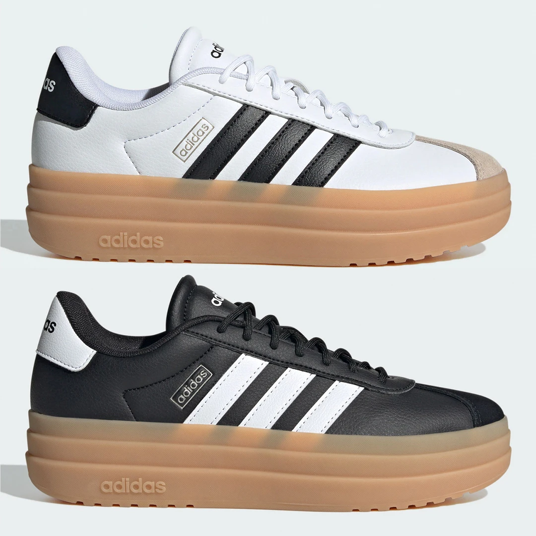 阿迪达斯VL COURT BOLD女子复古厚底运动休闲板鞋IH3081 IH3083