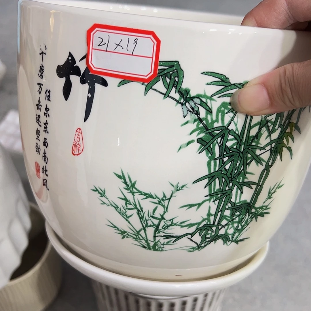 外贸尾单陶瓷花盆凑单10米包邮