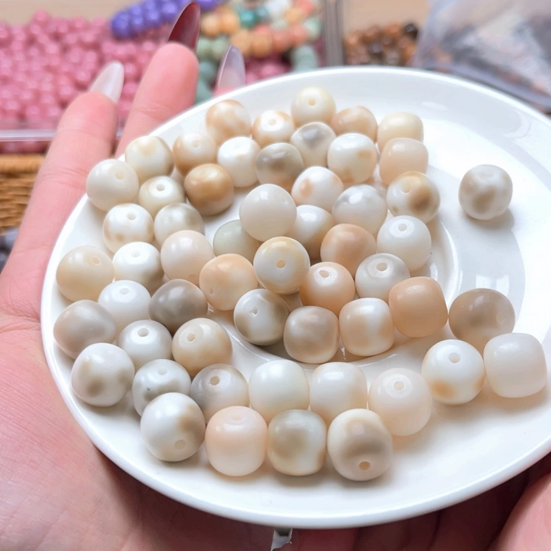 白玉菩提吊坠q12.5mm110颗   瓜皮