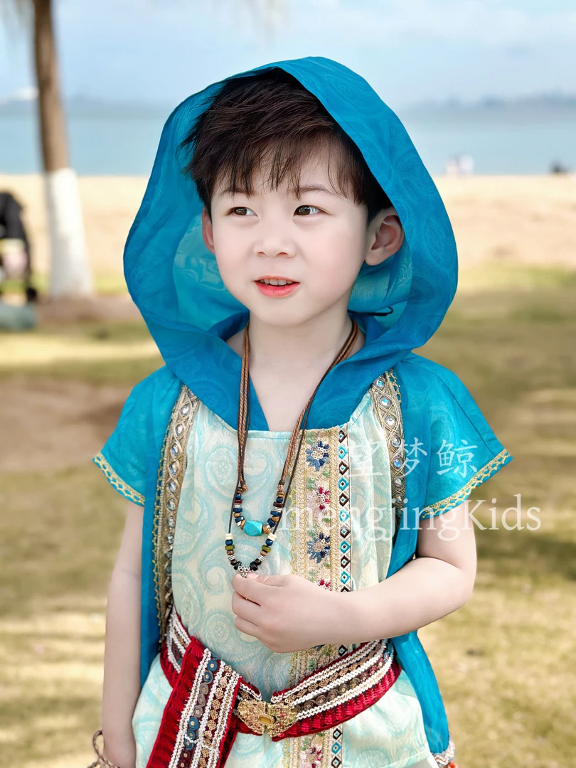 原创男童维吾尔族民族服装阿拉丁男童国风套装六一表演服2025夏