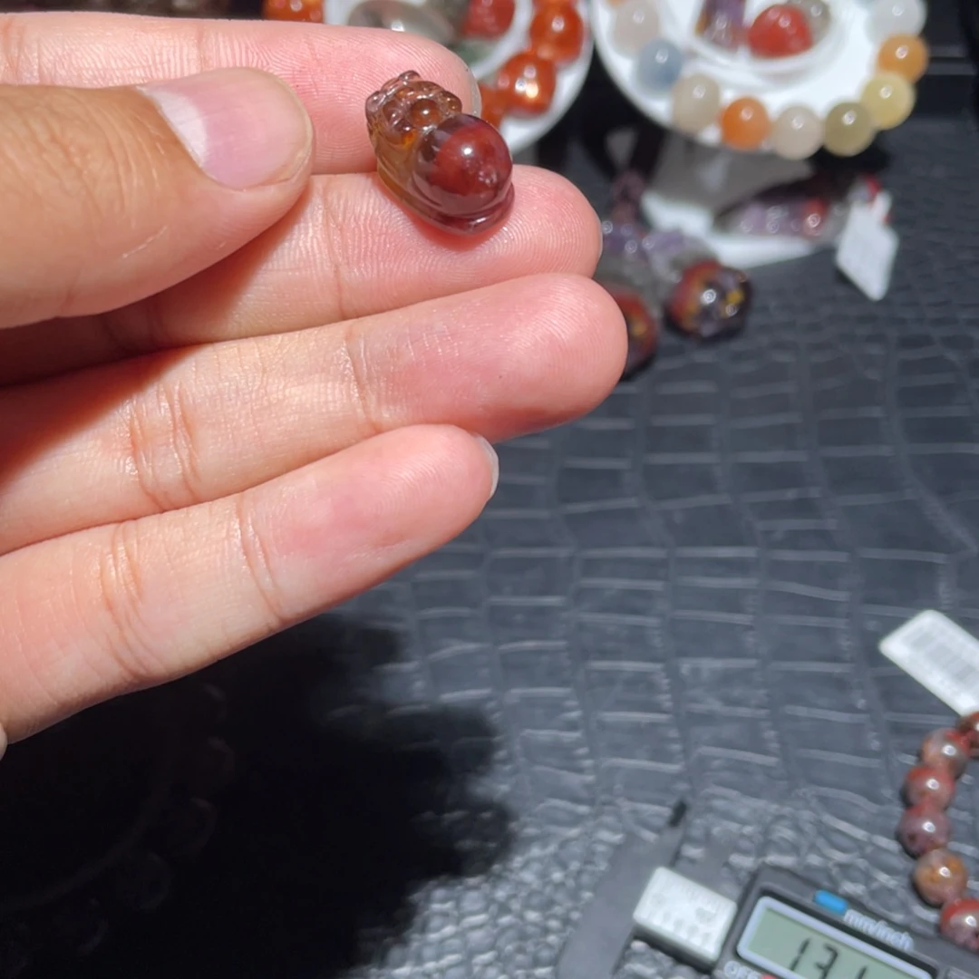 Ｓ***Ｎ吊坠(赠链)未镶嵌水晶极光老矿红貔貅