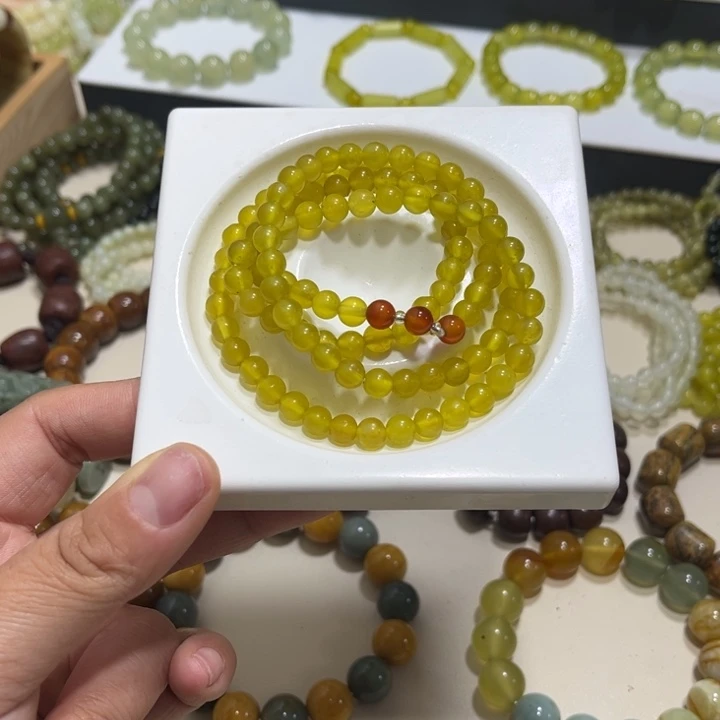 蛇纹石玉未镶嵌手链卡6