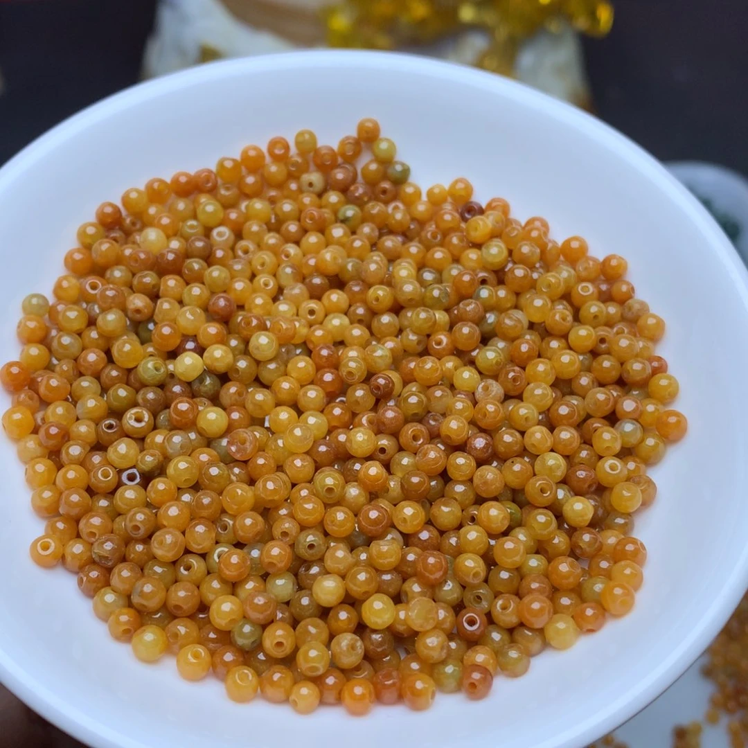 【闪购商品】翡翠手链未镶嵌卡3.5冰黄100个